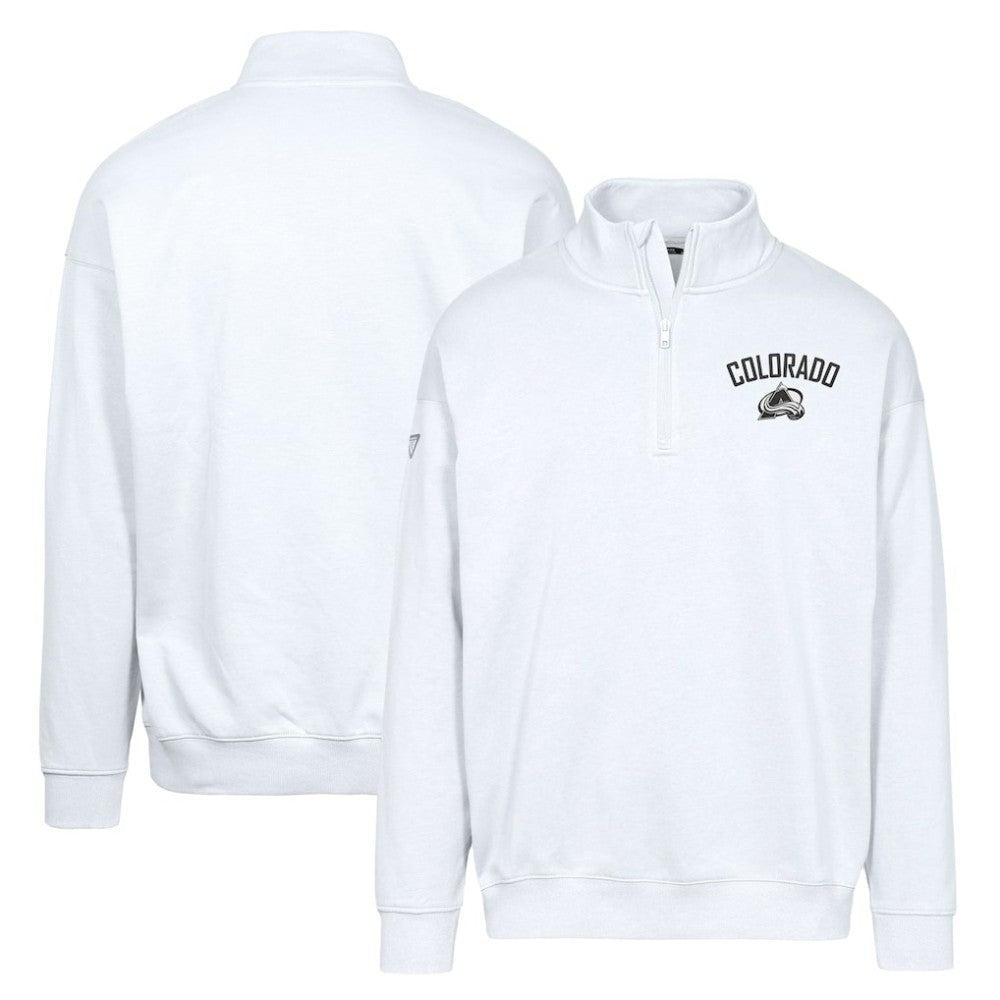 NHL White Colorado Avalanche Levelwear Murray City Capsule Quarter-Zip Sweatshirt