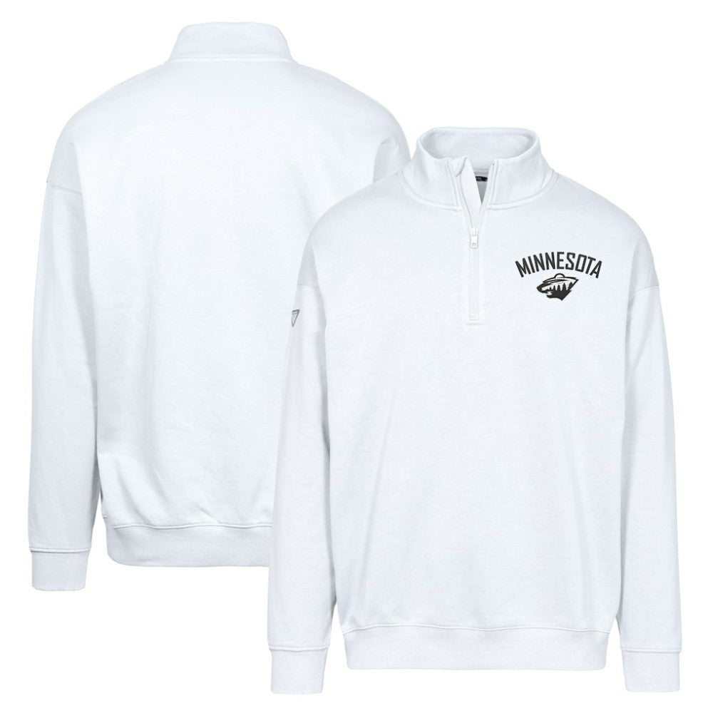 NHL White Minnesota Wild Levelwear Murray City Capsule Quarter-Zip Sweatshirt