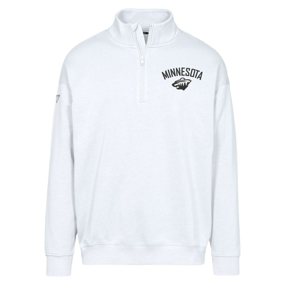 NHL White Minnesota Wild Levelwear Murray City Capsule Quarter-Zip Sweatshirt