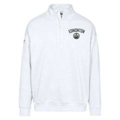 NHL White Edmonton Oilers Levelwear Murray City Capsule Quarter-Zip Sweatshirt