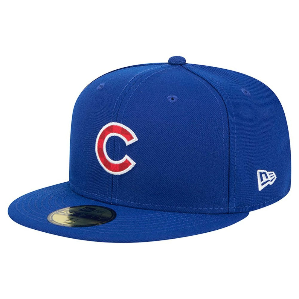 MLB Chicago Cubs New Era Checkered Undervisor 59FIFTY Fitted Hat