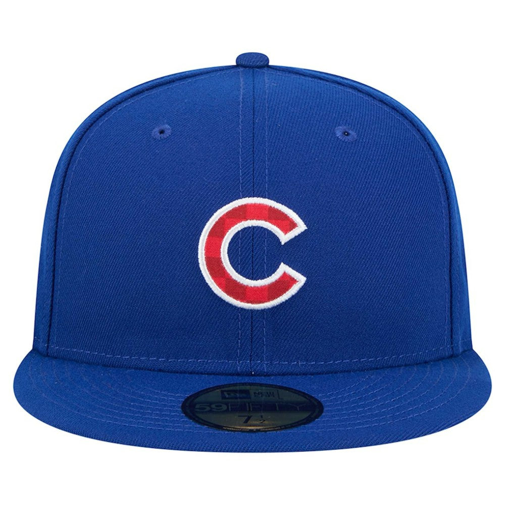 MLB Chicago Cubs New Era Checkered Undervisor 59FIFTY Fitted Hat