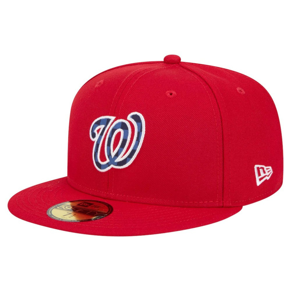MLB Washington Nationals New Era Checkered Undervisor 59FIFTY Fitted Hat