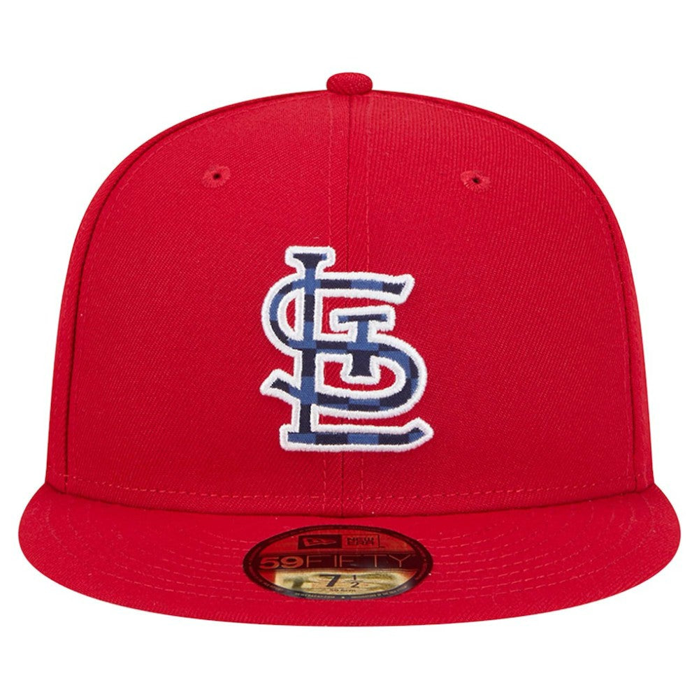 MLB St. Louis Cardinals New Era Checkered Undervisor 59FIFTY Fitted Hat