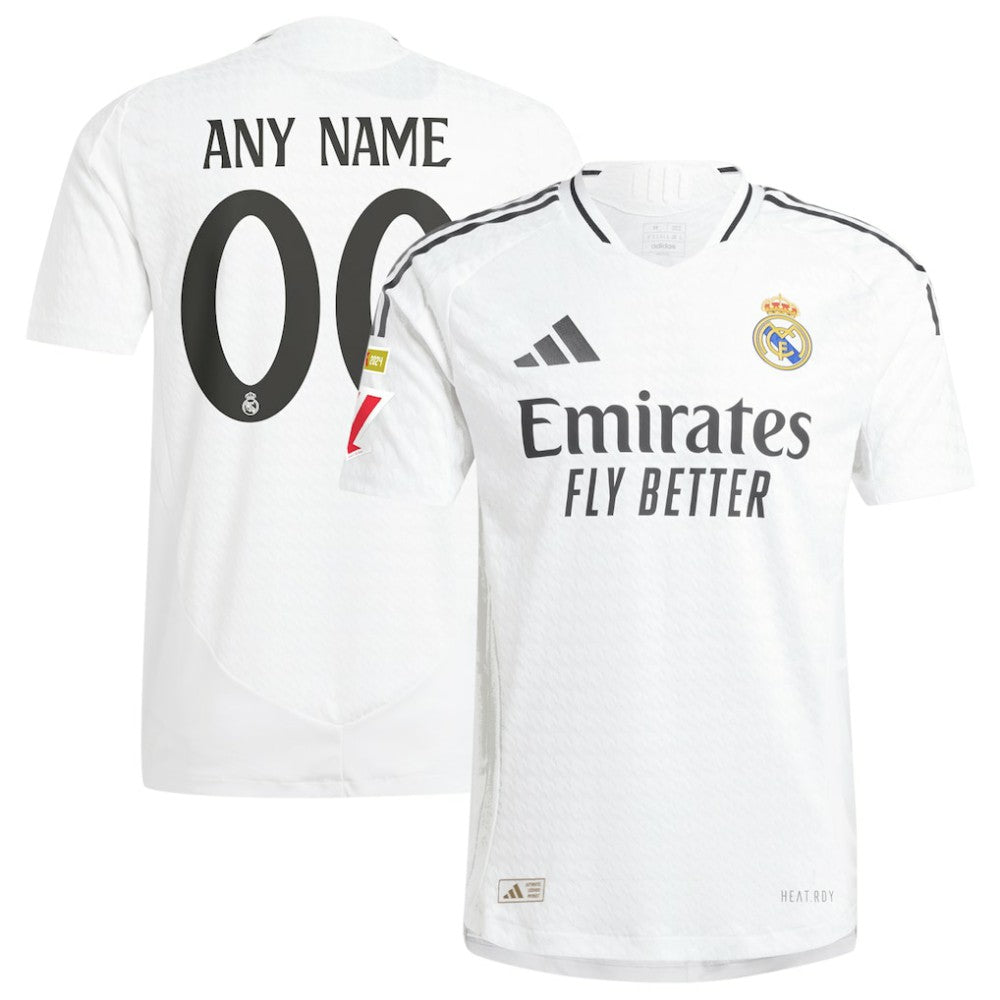 Real Madrid 2024/25 Home Custom Jersey - Adidas White