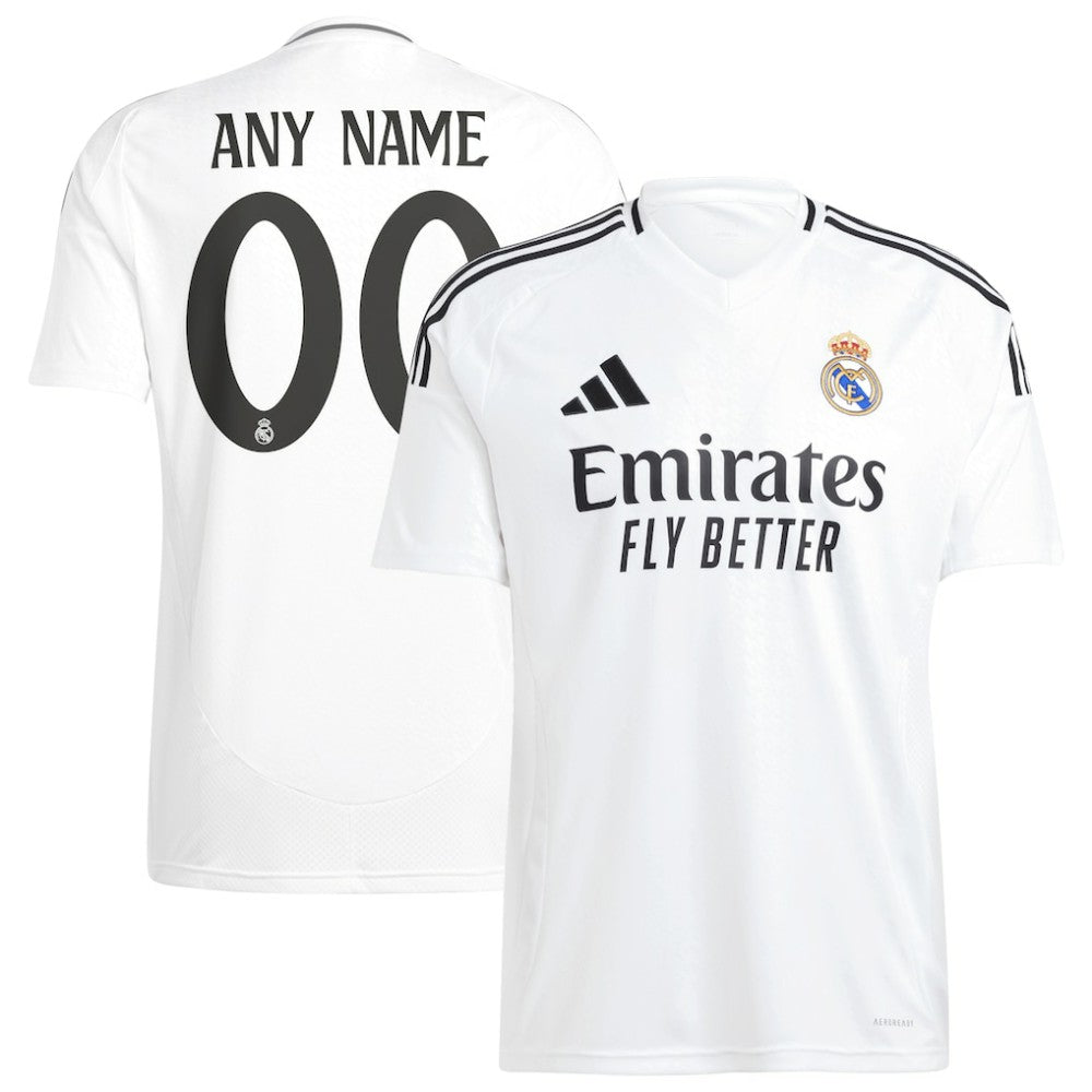 Real Madrid 2024/25 Home Replica Custom Jersey - Adidas White