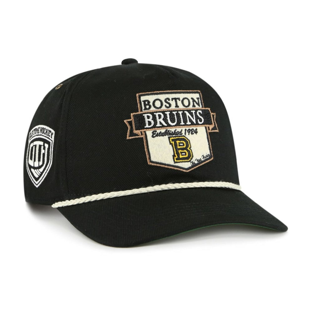 NHL Black Boston Bruins '47 Old Time Hockey Rafter Sure Shot Hitch Adjustable Hat