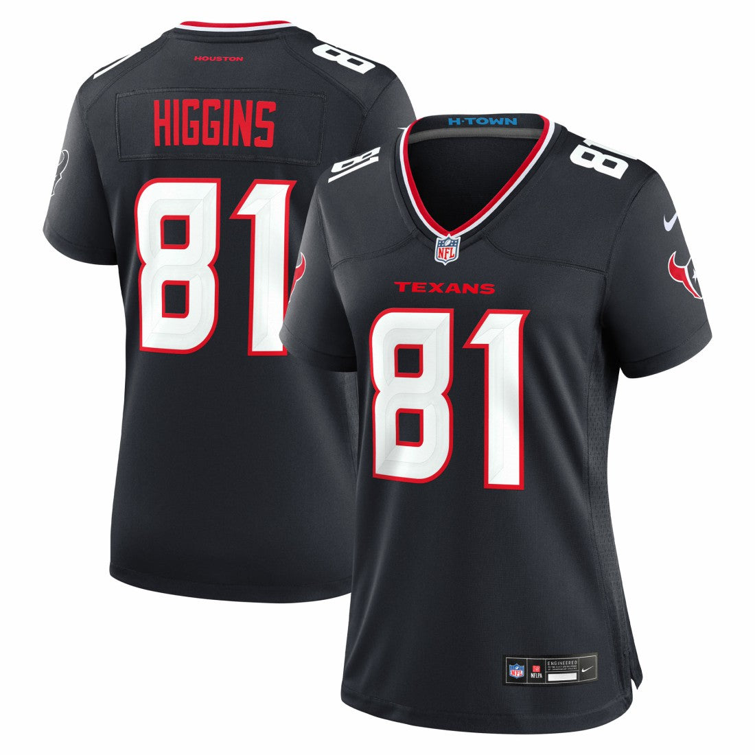 Jayden Higgins  Women's Game Jersey - Houston Texans