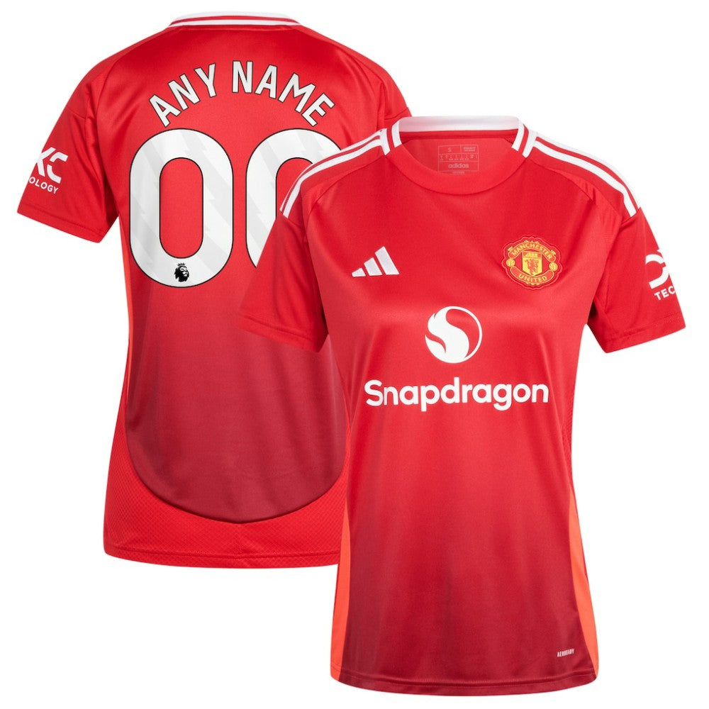 Manchester United Women's 2024/25 Home Replica Custom Jersey - Adidas Red