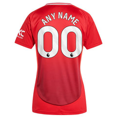 Manchester United Women's 2024/25 Home Replica Custom Jersey - Adidas Red