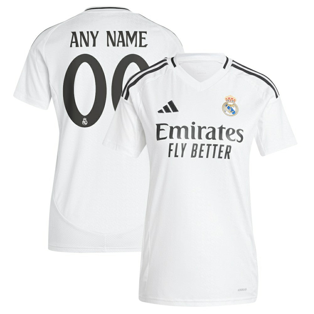 Real Madrid Women's 2024/25 Home Replica Custom Jersey - Adidas White