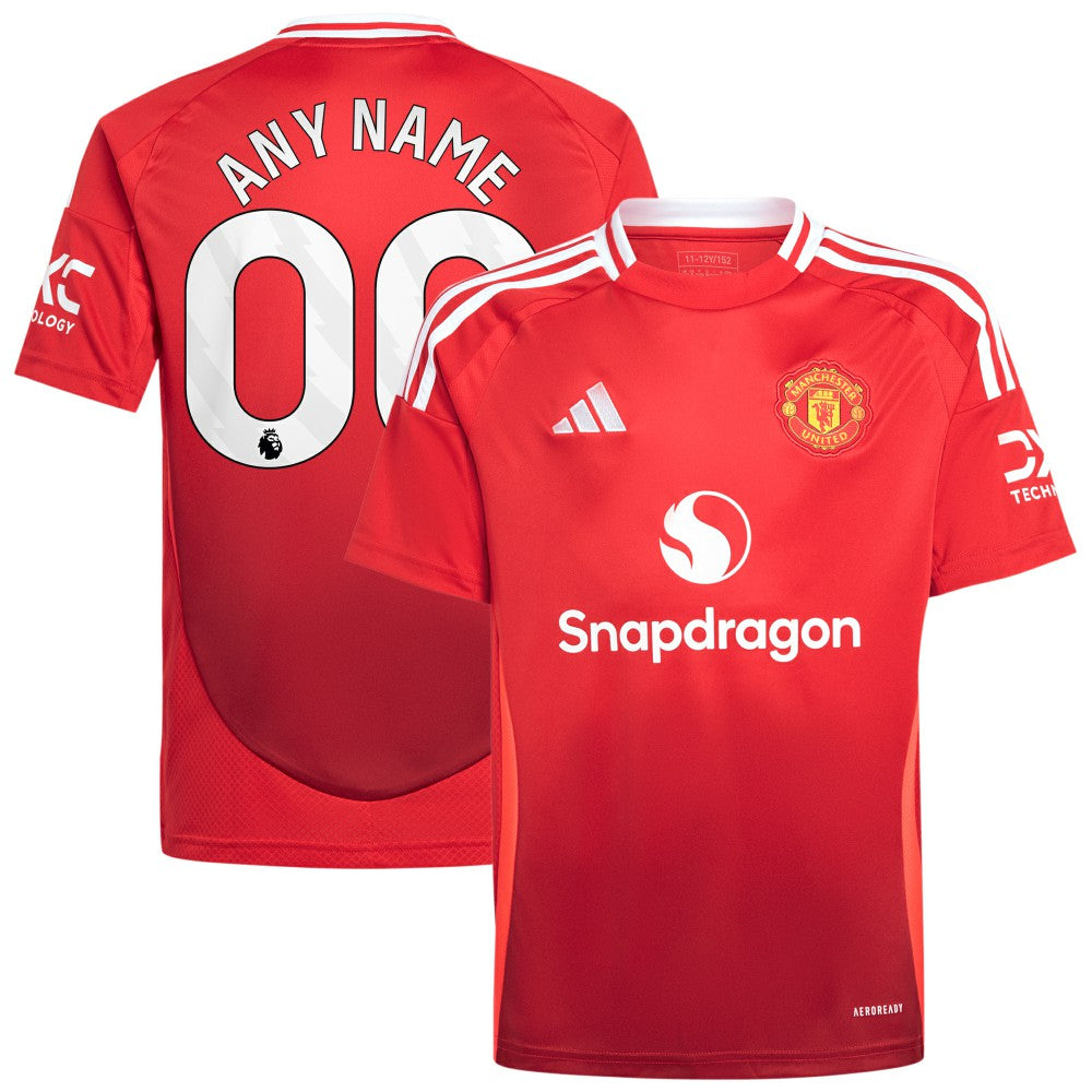 Manchester United Youth 2024/25 Home Replica Custom Jersey - Adidas Red