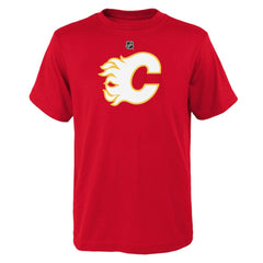 NHL Red Calgary Flames Youth Primary Logo T-Shirt