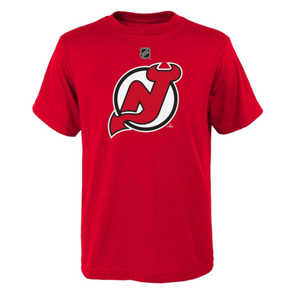 NHL Red New Jersey Devils Youth Primary Logo T-Shirt