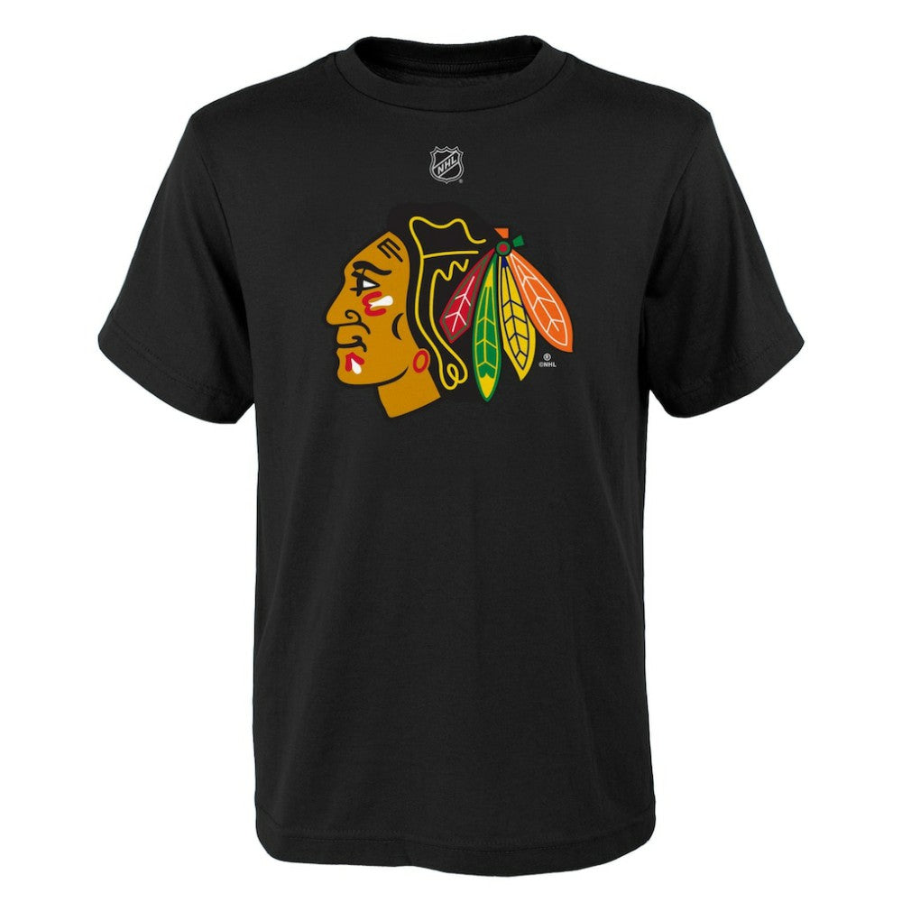 NHL Black Chicago Blackhawks Youth Primary Logo T-Shirt