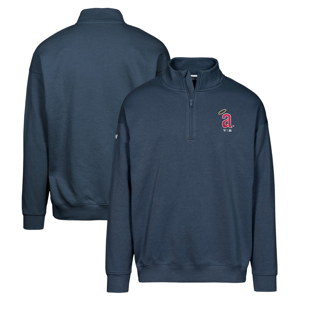 MLB Los Angeles Angels Levelwear Murray Core Logo Quarter-Zip Pullover Top
