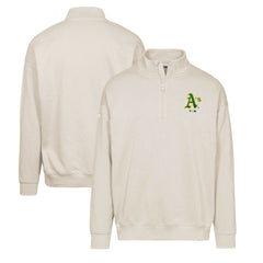MLB Athletics Levelwear Murray Core Logo Quarter-Zip Pullover Top