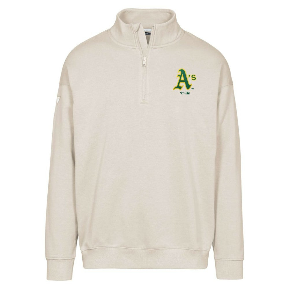 MLB Athletics Levelwear Murray Core Logo Quarter-Zip Pullover Top