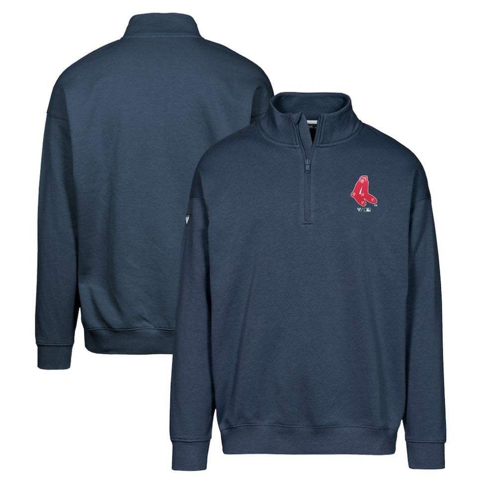 MLB Boston Red Sox Levelwear Murray Core Logo Quarter-Zip Pullover Top