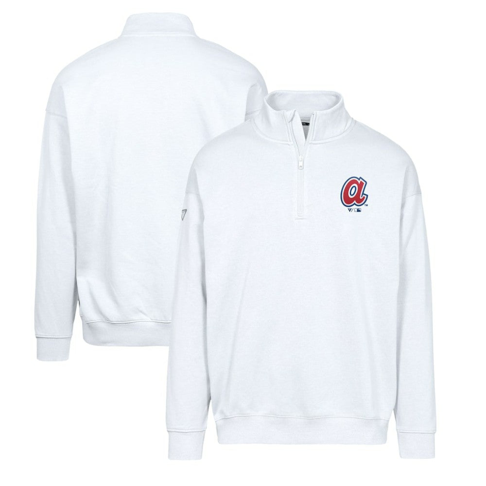 MLB Atlanta Braves Levelwear Murray Core Logo Quarter-Zip Pullover Top