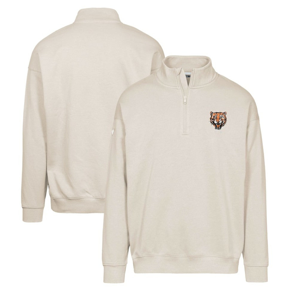 MLB Detroit Tigers Levelwear Murray Core Logo Quarter-Zip Pullover Top