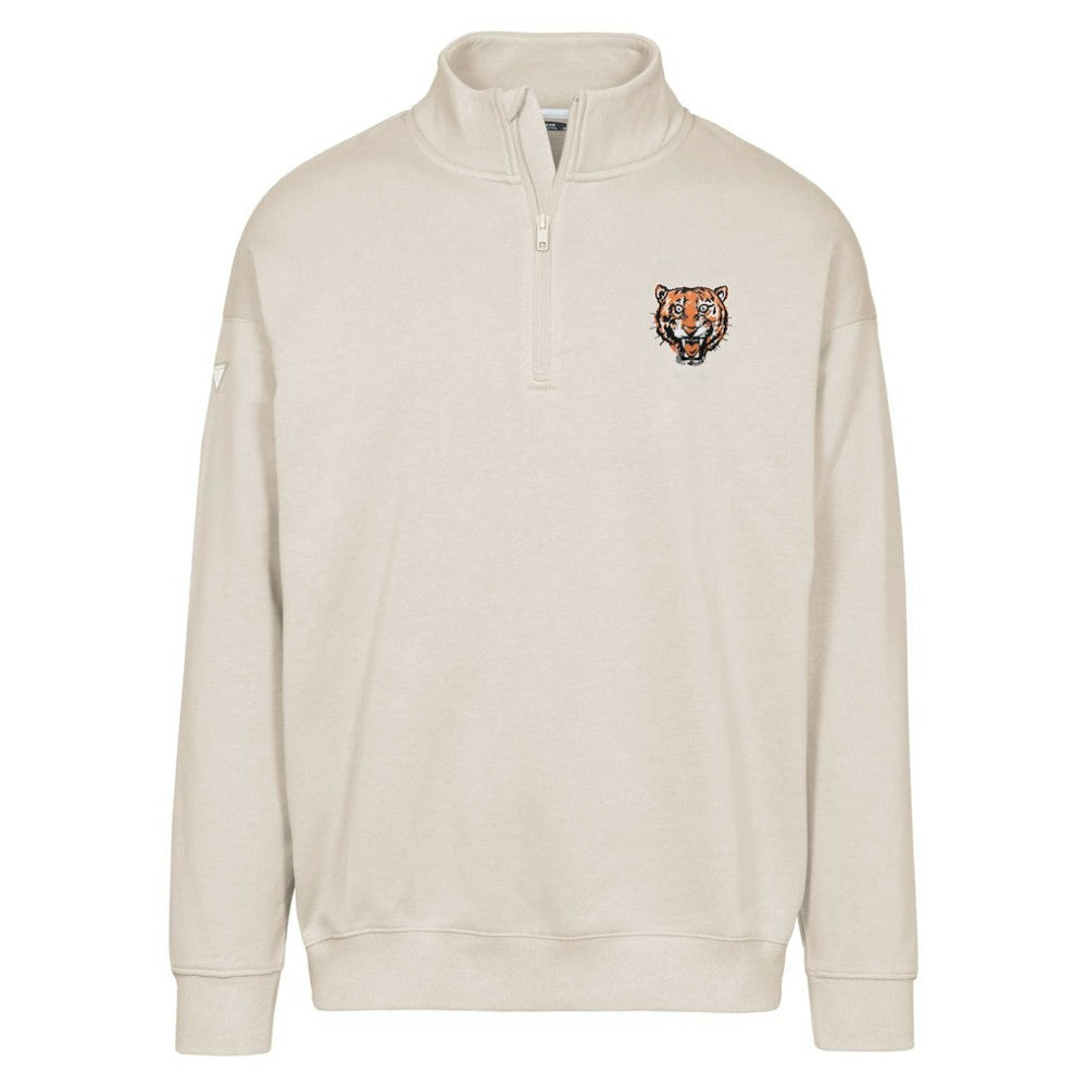 MLB Detroit Tigers Levelwear Murray Core Logo Quarter-Zip Pullover Top