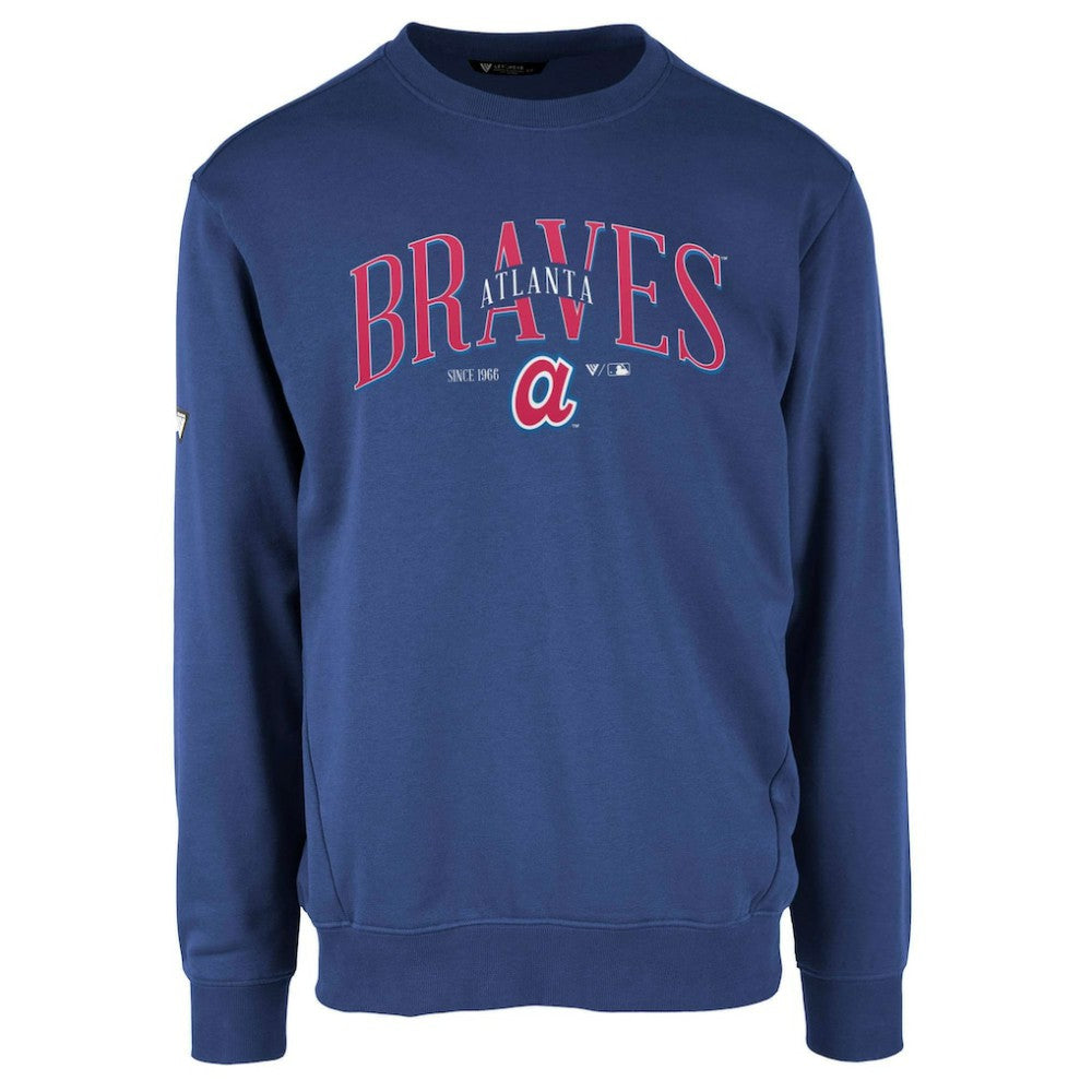 MLB Atlanta Braves Levelwear Zane Cooperstown Collection Retro Spellout Pullover Sweatshirt