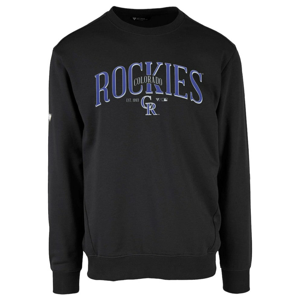 MLB Colorado Rockies Levelwear Zane Cooperstown Collection Retro Spellout Pullover Sweatshirt