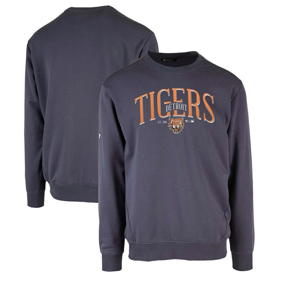 MLB Detroit Tigers Levelwear Zane Cooperstown Collection Retro Spellout Pullover Sweatshirt
