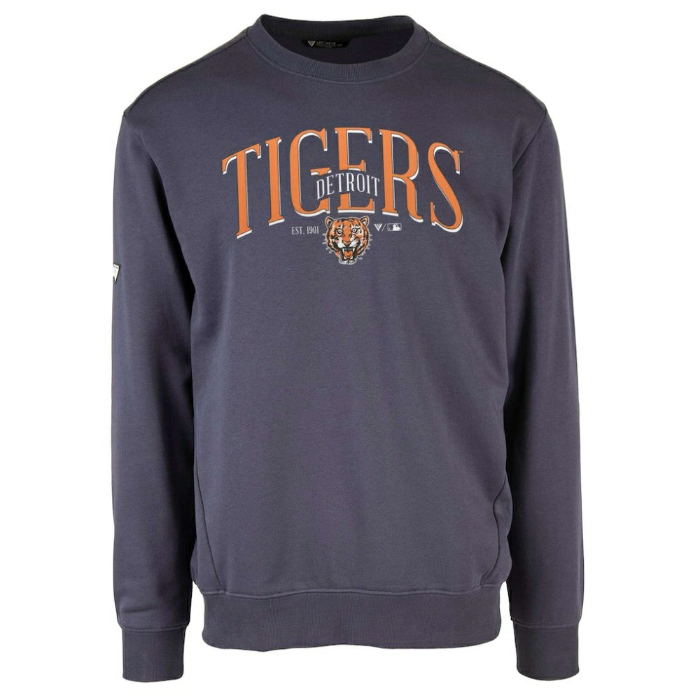 MLB Detroit Tigers Levelwear Zane Cooperstown Collection Retro Spellout Pullover Sweatshirt