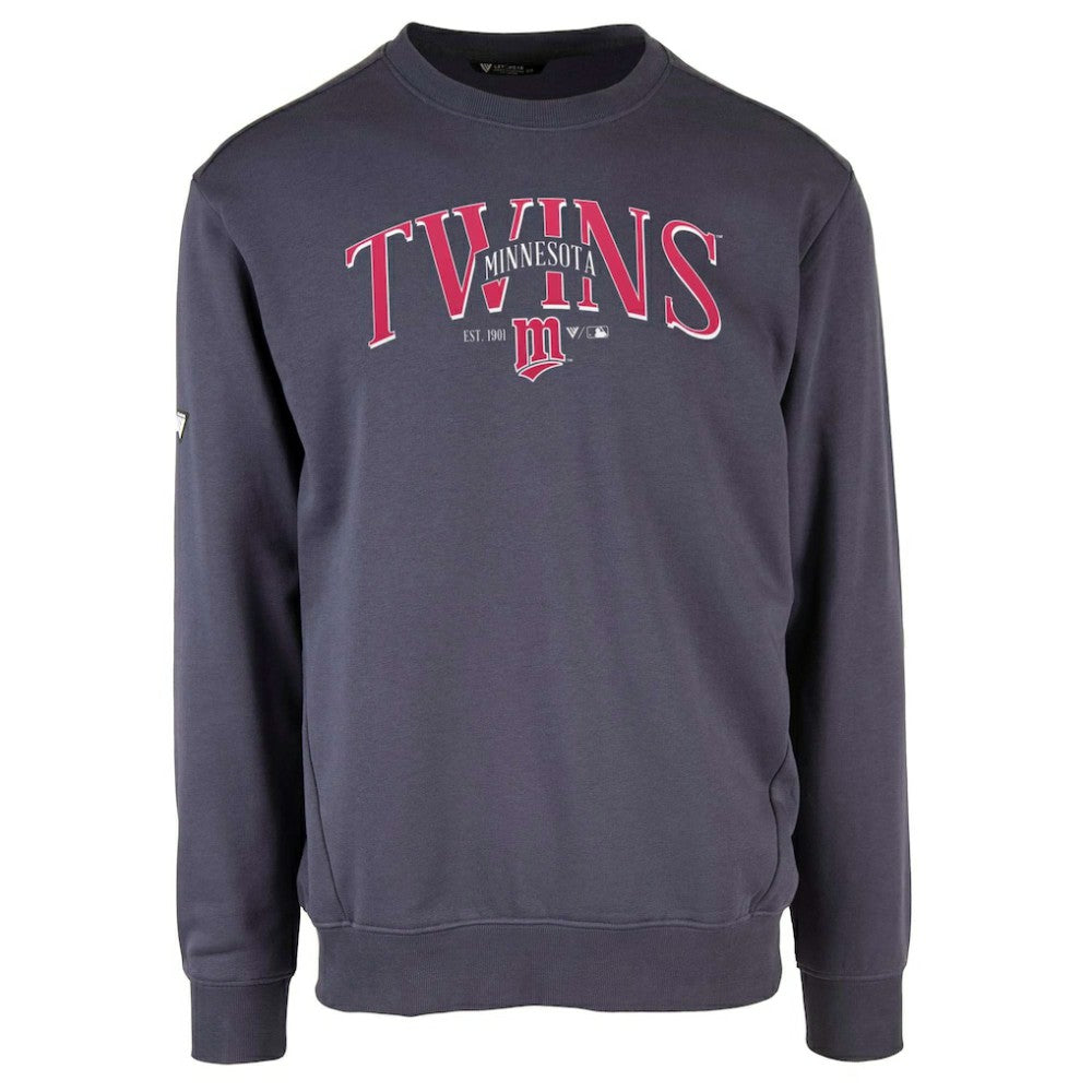 MLB Minnesota Twins Levelwear Zane Cooperstown Collection Retro Spellout Pullover Sweatshirt