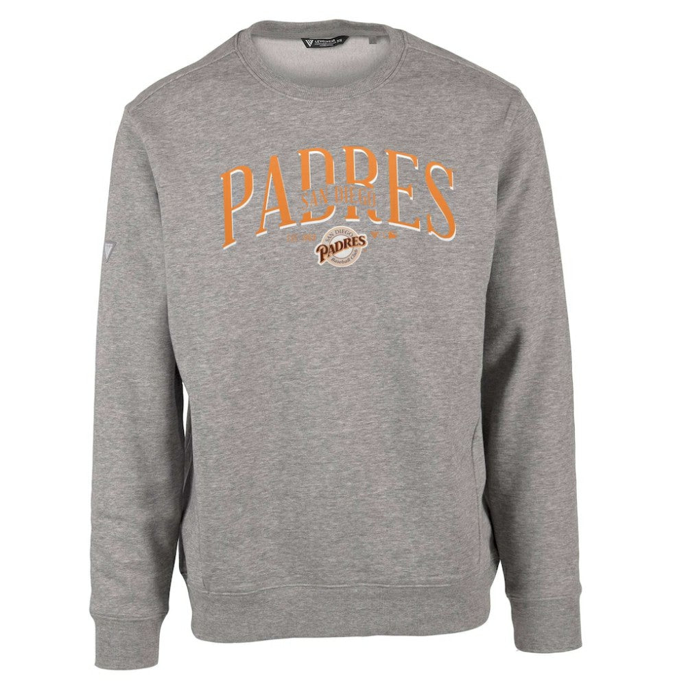 MLB San Diego Padres Levelwear Zane Cooperstown Collection Retro Spellout Pullover Sweatshirt