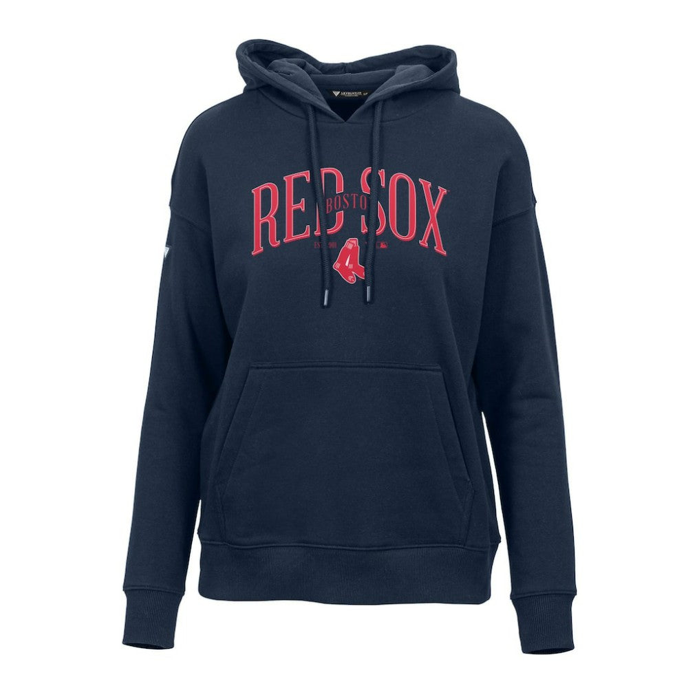 MLB Boston Red Sox Levelwear Women's Adorn Cooperstown Collection Retro Spellout Pullover Hoodie