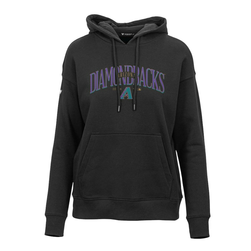 MLB Arizona Diamondbacks Levelwear Women's Adorn Cooperstown Collection Retro Spellout Pullover Hoodie