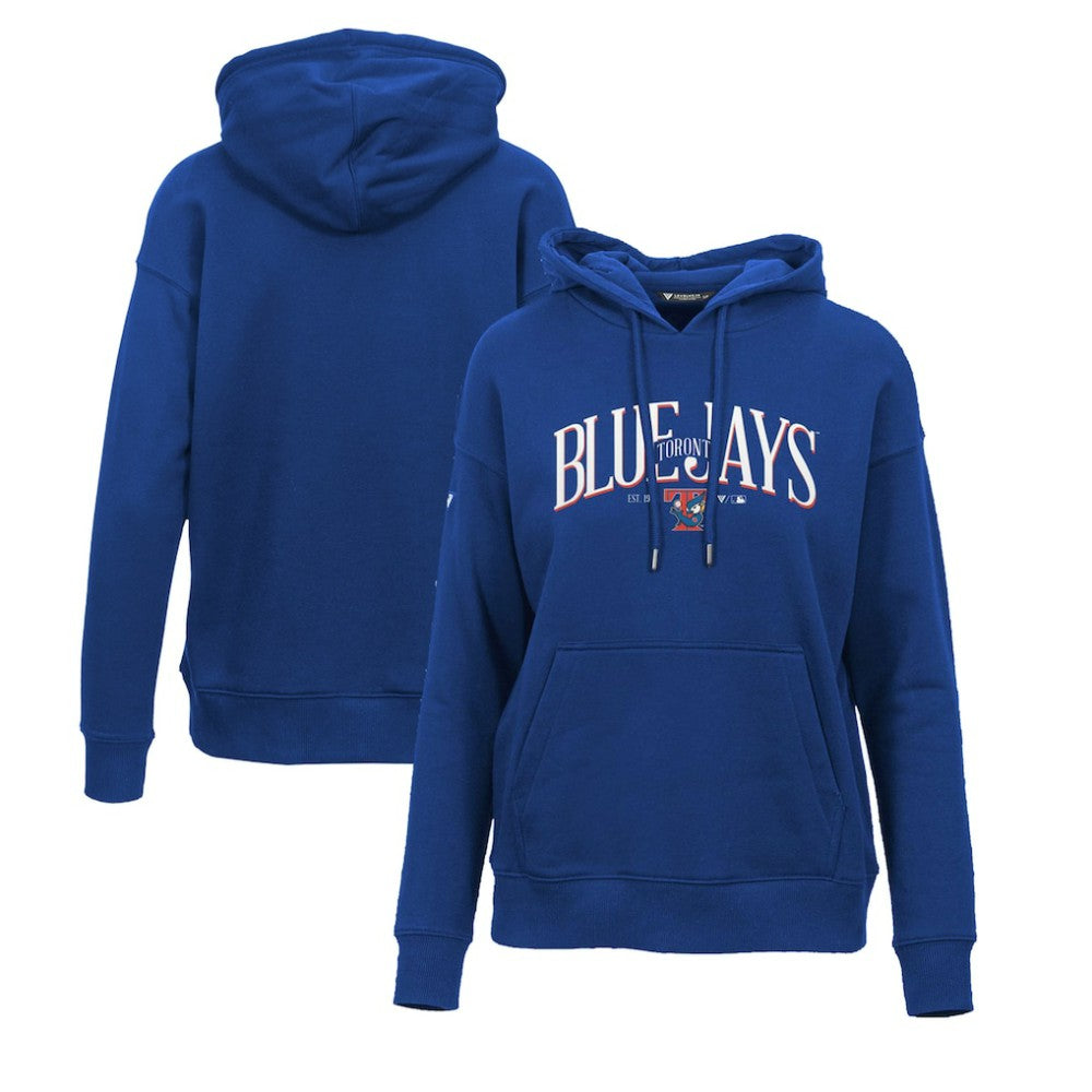 MLB Toronto Blue Jays Levelwear Women's Adorn Cooperstown Collection Retro Spellout Pullover Hoodie