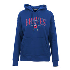 MLB Atlanta Braves Levelwear Women's Adorn Cooperstown Collection Retro Spellout Pullover Hoodie