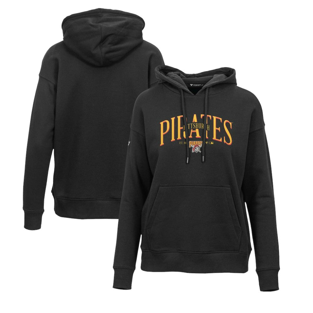 MLB Pittsburgh Pirates Levelwear Women's Adorn Cooperstown Collection Retro Spellout Pullover Hoodie