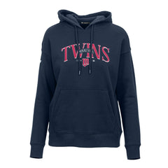 MLB Minnesota Twins Levelwear Women's Adorn Cooperstown Collection Retro Spellout Pullover Hoodie