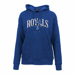 MLB Kansas City Royals Levelwear Women's Adorn Cooperstown Collection Retro Spellout Pullover Hoodie