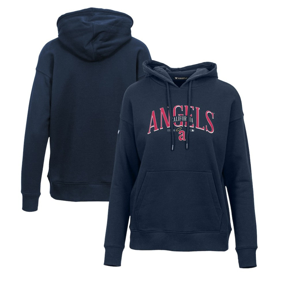 MLB Los Angeles Angels Levelwear Women's Adorn Cooperstown Collection Retro Spellout Pullover Hoodie