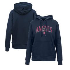MLB Los Angeles Angels Levelwear Women's Adorn Cooperstown Collection Retro Spellout Pullover Hoodie