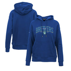 MLB Milwaukee Brewers Levelwear Women's Adorn Cooperstown Collection Retro Spellout Pullover Hoodie