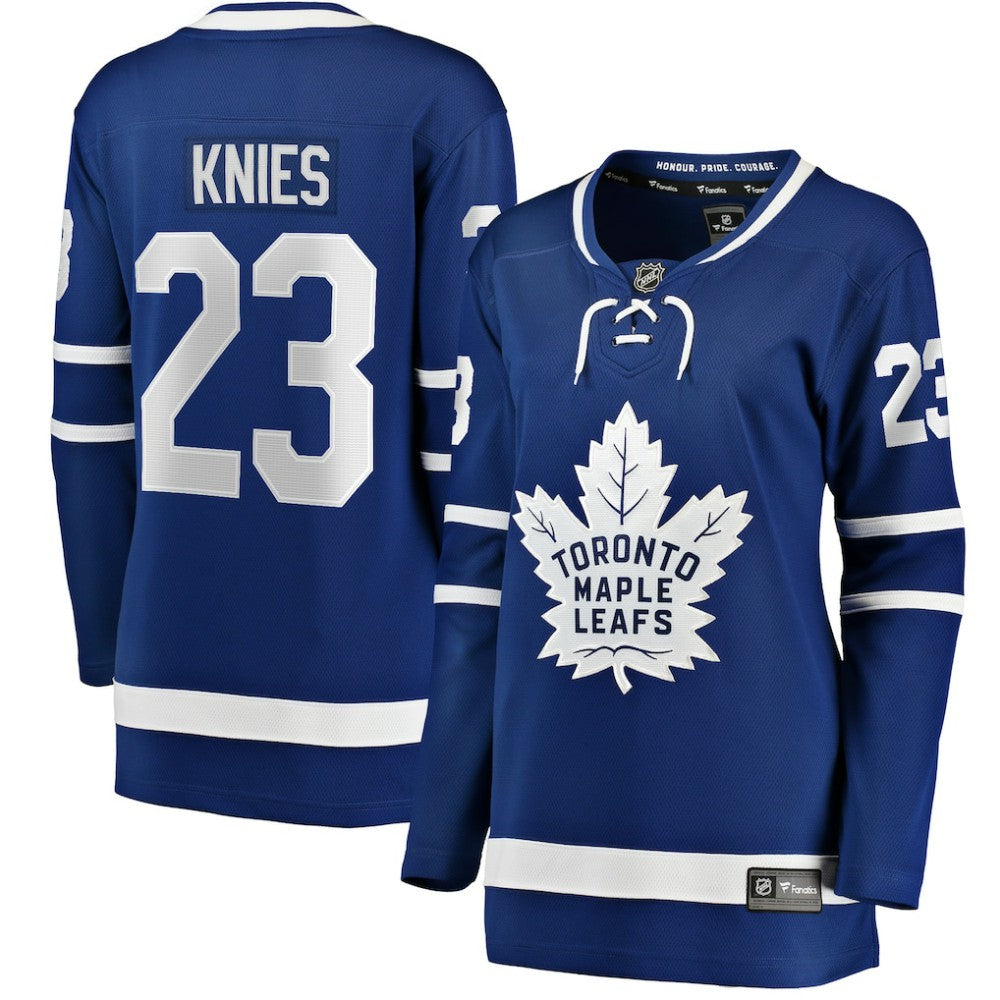 NHL Blue Matthew Knies Toronto Maple Leafs Fanatics Women's Home Breakaway Jersey