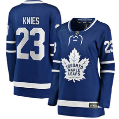 NHL Blue Matthew Knies Toronto Maple Leafs Fanatics Women's Home Breakaway Jersey