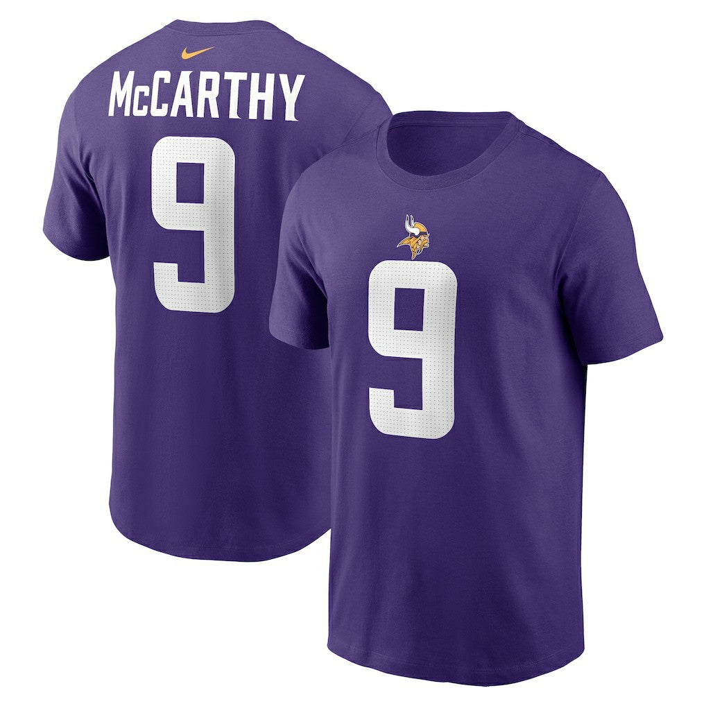 J.J. McCarthy  Name & Number T-Shirt - Minnesota Vikings
