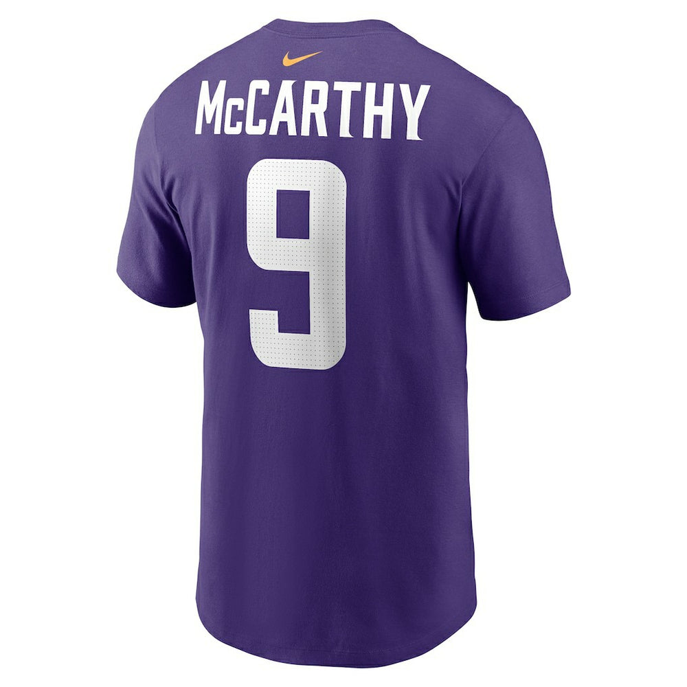 J.J. McCarthy  Name & Number T-Shirt - Minnesota Vikings