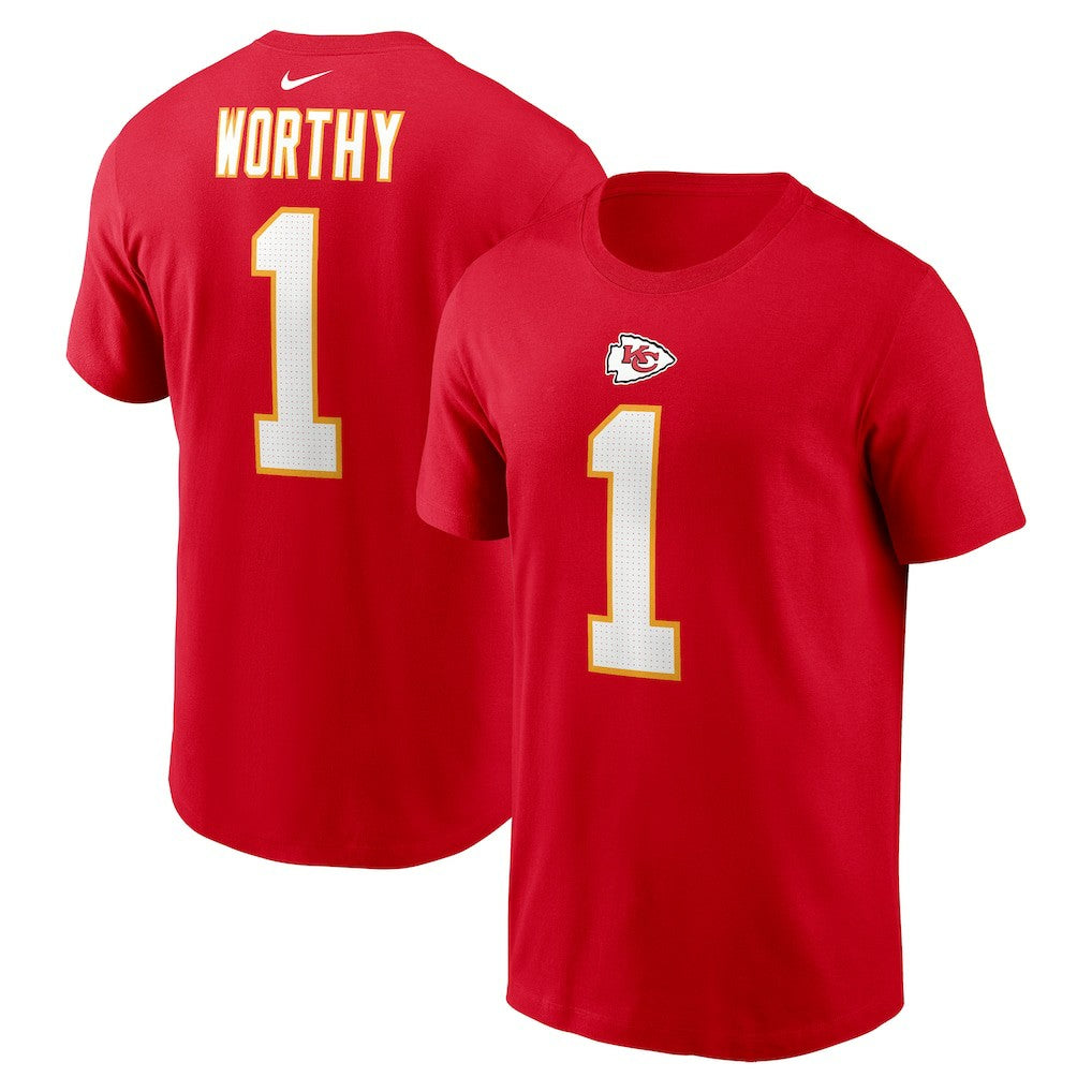 Xavier Worthy  Name & Number T-Shirt - Kansas City Chiefs