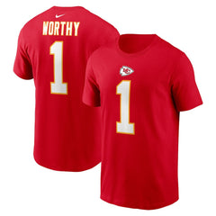 Xavier Worthy  Name & Number T-Shirt - Kansas City Chiefs