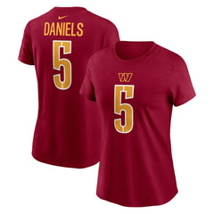 Jayden Daniels  Women's Name & Number T-Shirt - Washington Commanders