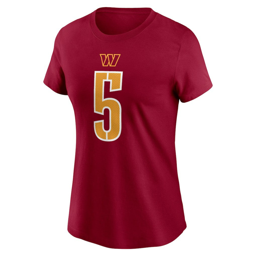 Jayden Daniels  Women's Name & Number T-Shirt - Washington Commanders